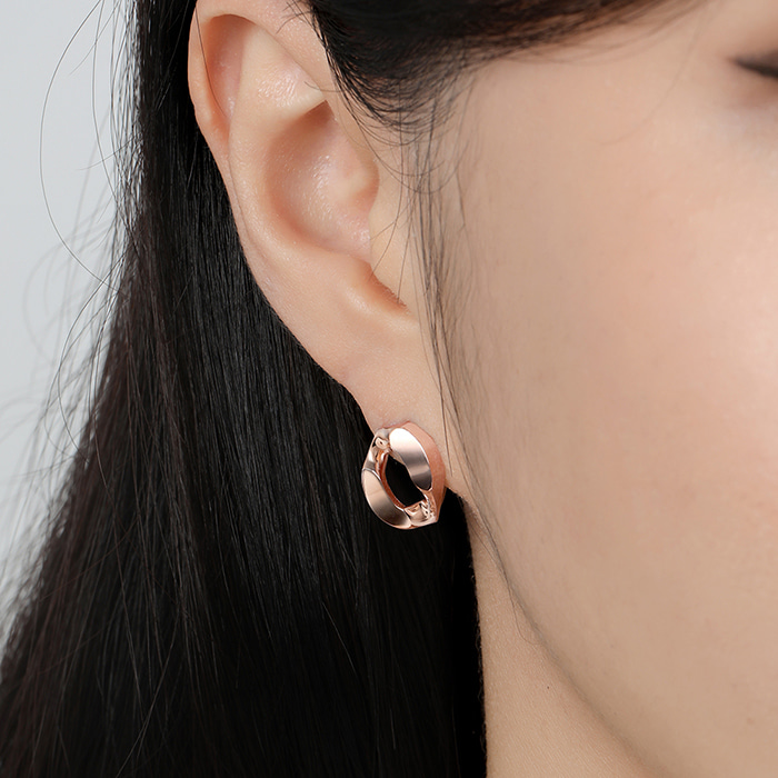 14K/18K 비쥬팝 원포인트 체인 원터치 귀걸이 16723,14K,18K,jewelry